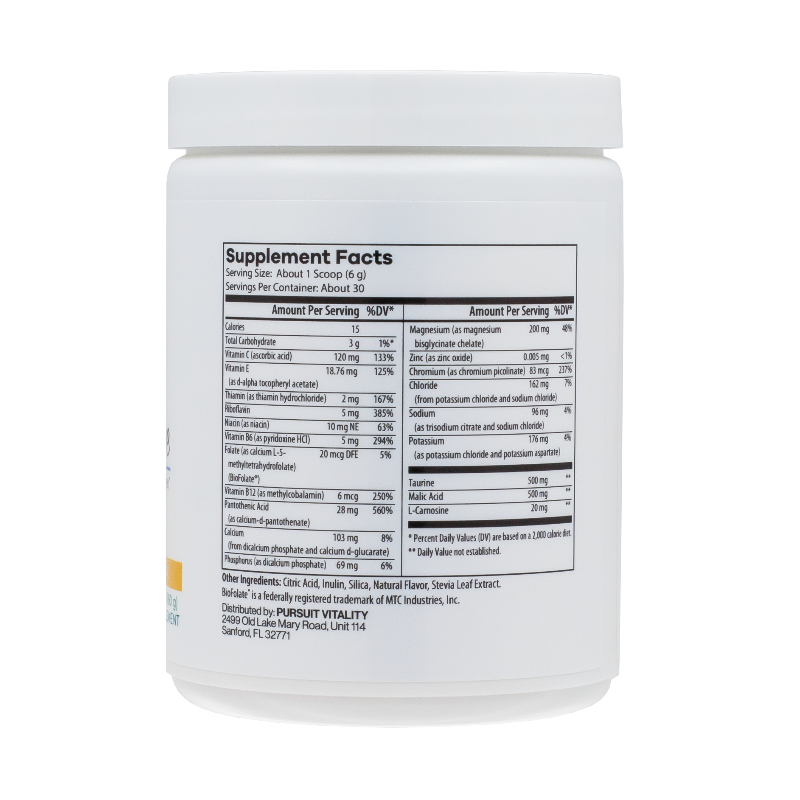 Electro Revive Lemonade Supplement Facts