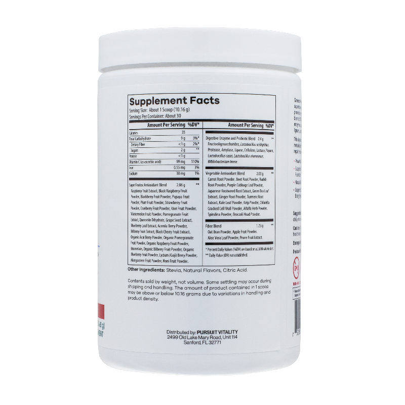 Greens Pure Fusion Supplement Facts